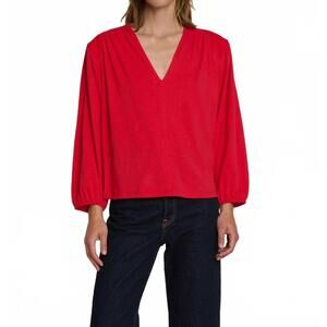 NEW NATION LTD twyla long sleeve top in tango